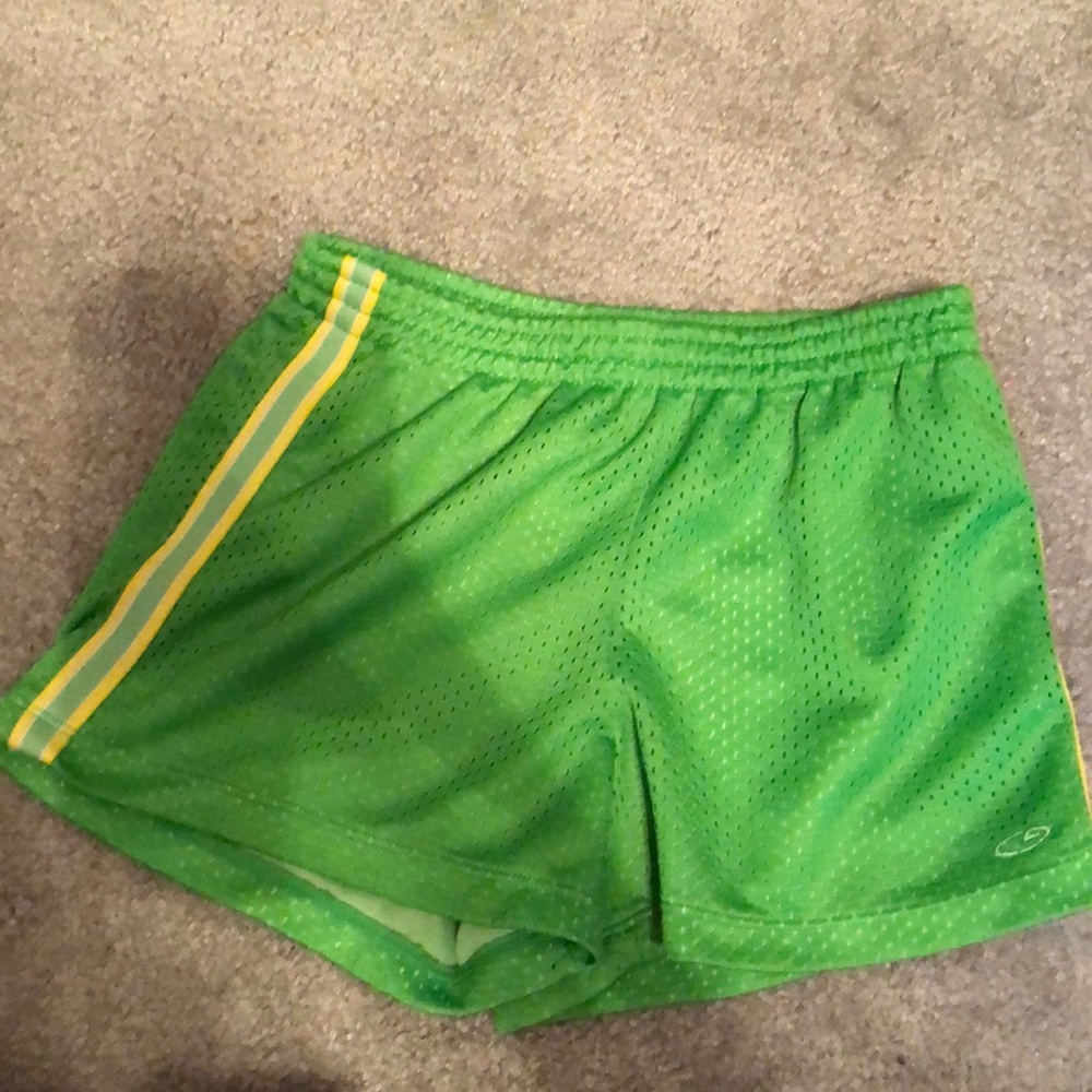 Green champion brand shorts